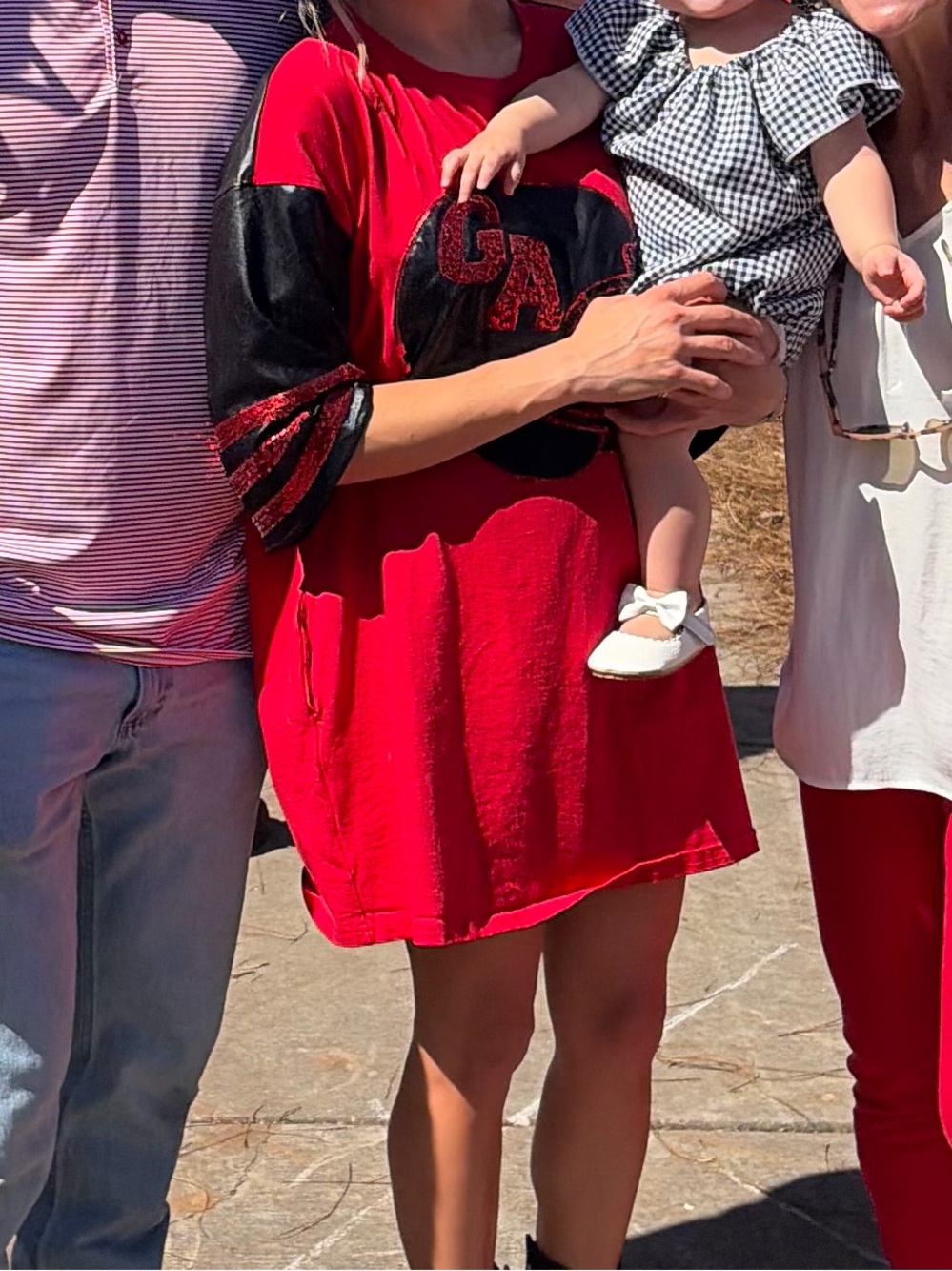 Georgia Bulldogs Red/black Gameday t-shirt Dress